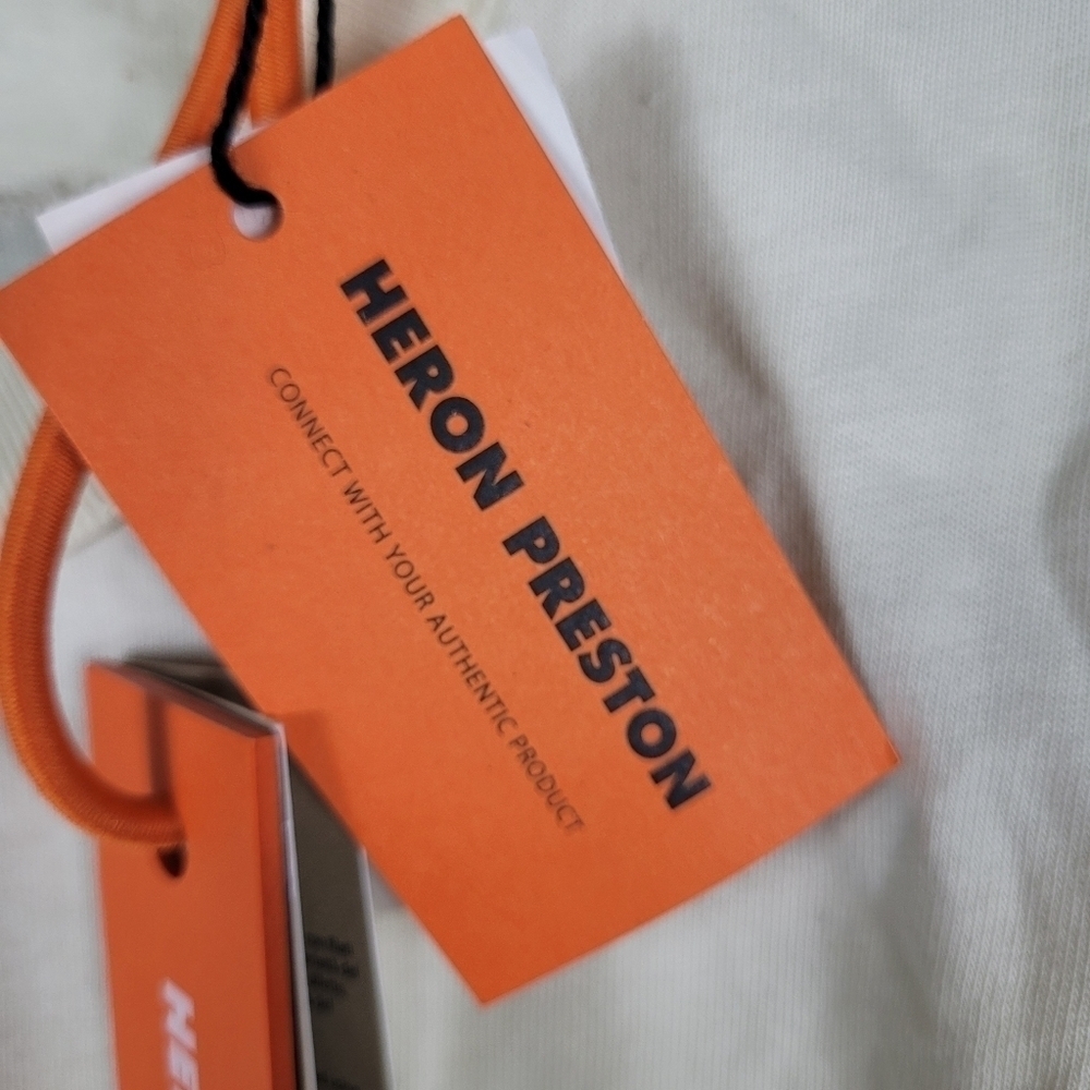 Heron Preston Cream Short Sleeve Tee - Picture 11 of 14
